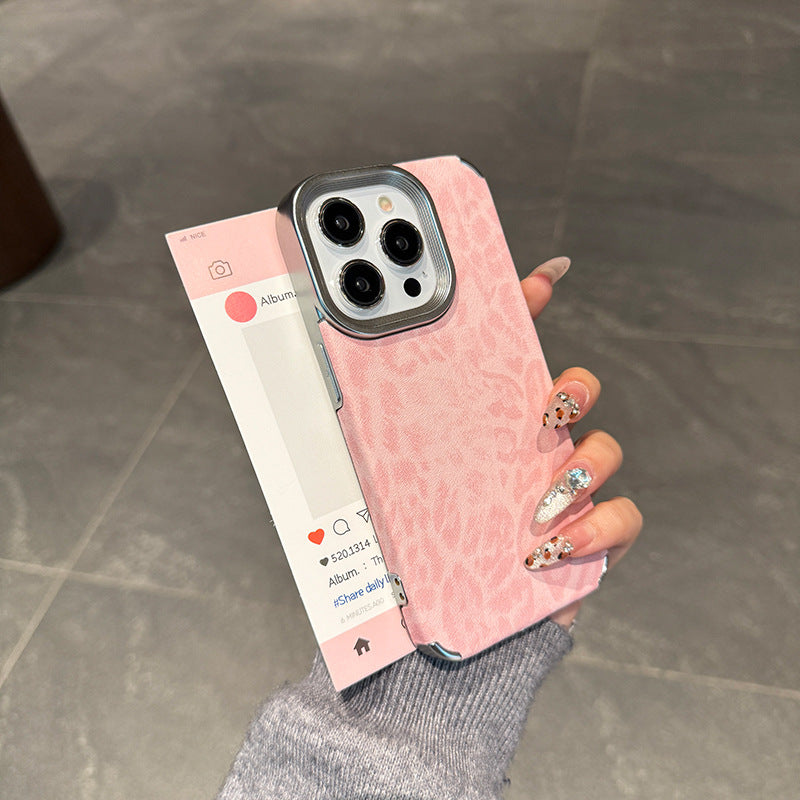 Tech&Guard Minimalist Leopard-Print Phone Case for iPhone 11/12/13/14/15/16/17