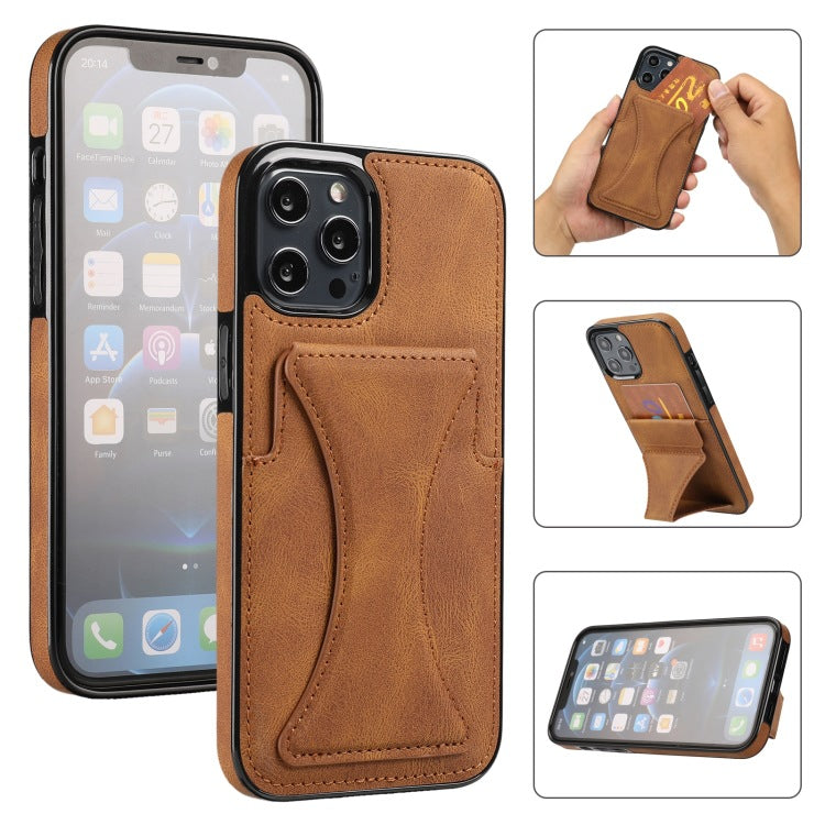 Tech&Guard Leather Wallet Case - Card Holder Kickstand for iPhone X/11/12/13
