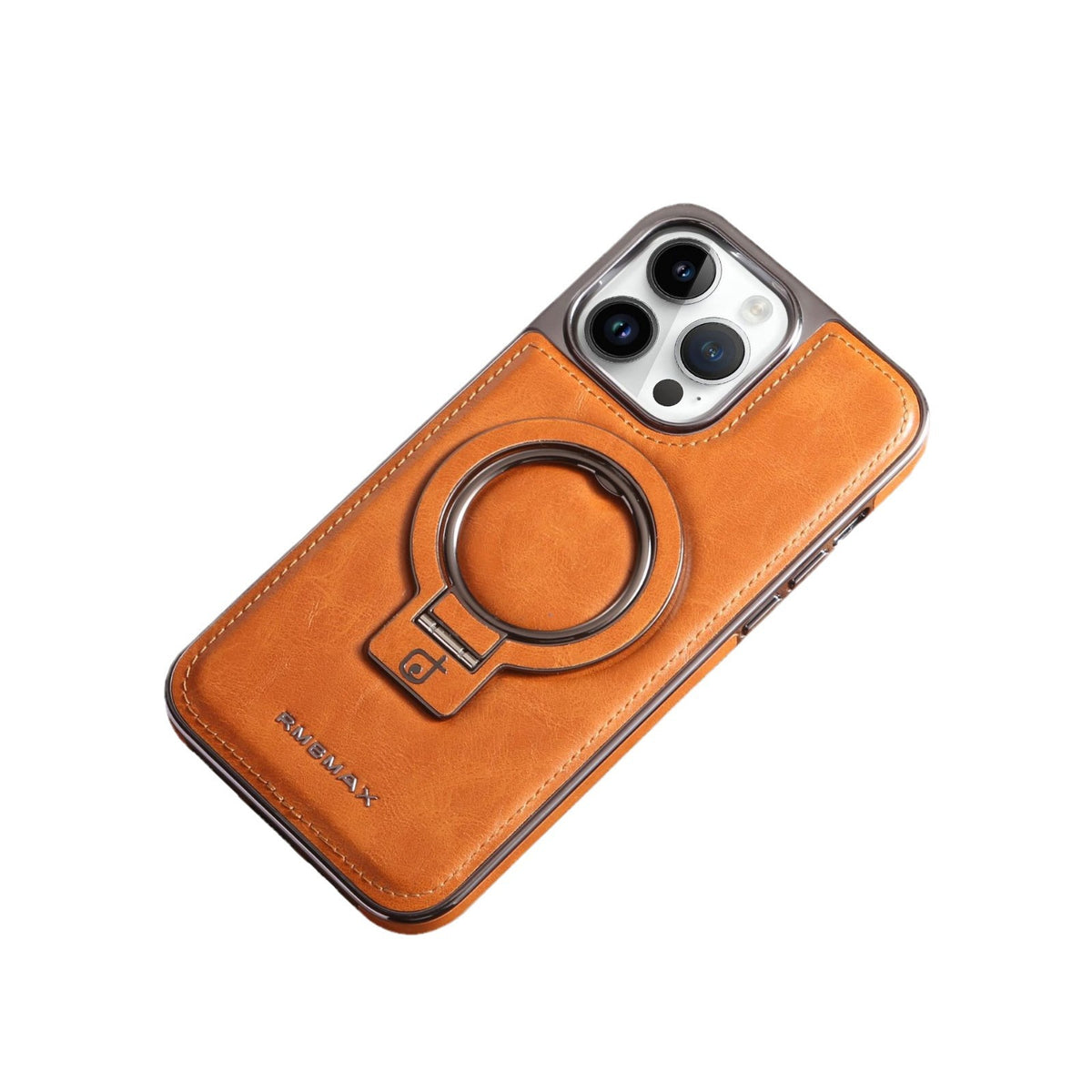 Tech&Guard Magnetic Leather Case - Drop-Resistant Kickstand for iPhone 11/12/13/14/15