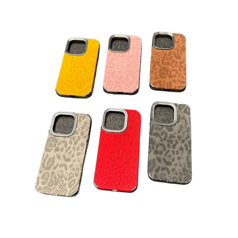 Tech&Guard Minimalist Leopard-Print Phone Case for iPhone 11/12/13/14/15/16/17