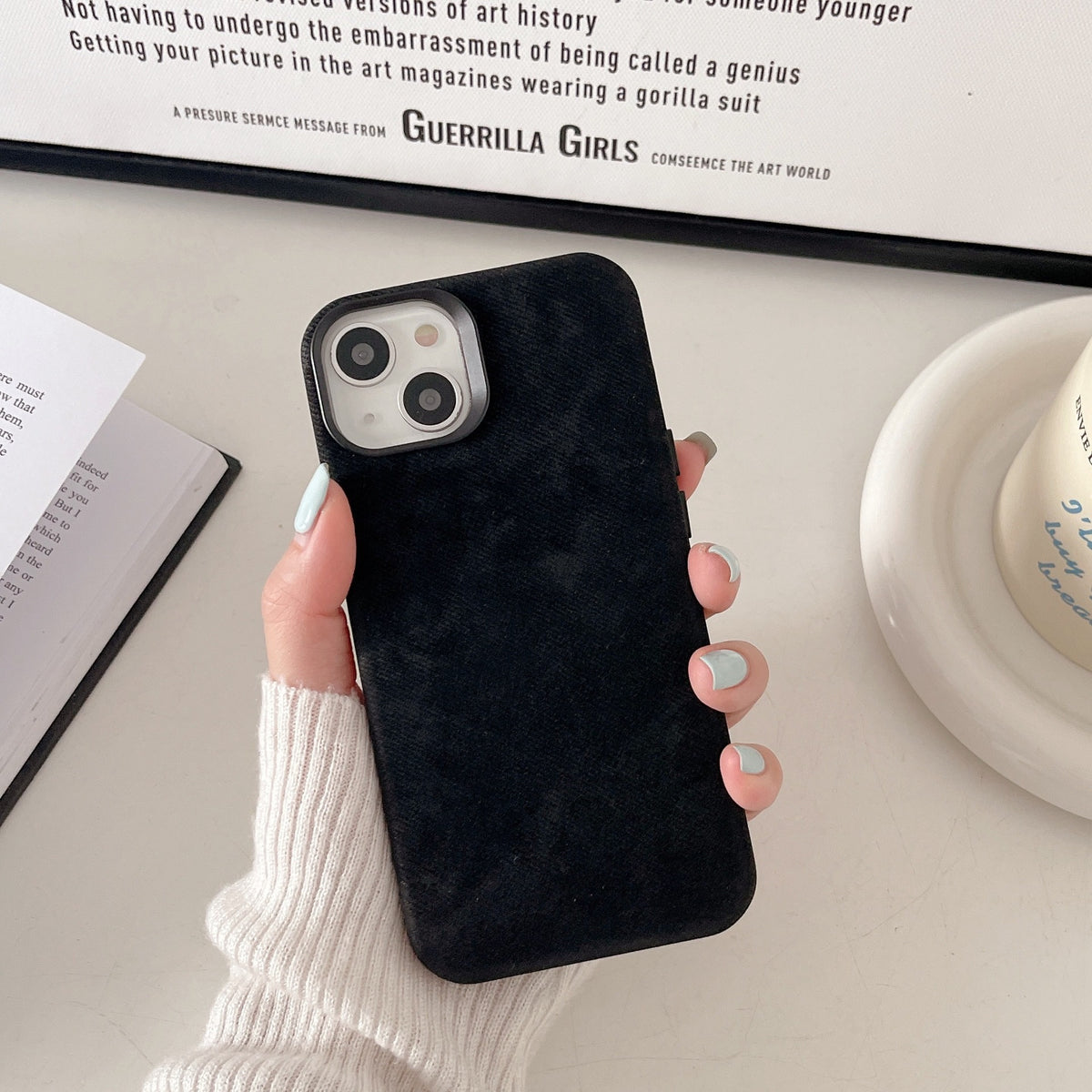 Tech&Guard Microfiber Magnetic Phone Case - Textured Leather Feel MagSafe Compatible