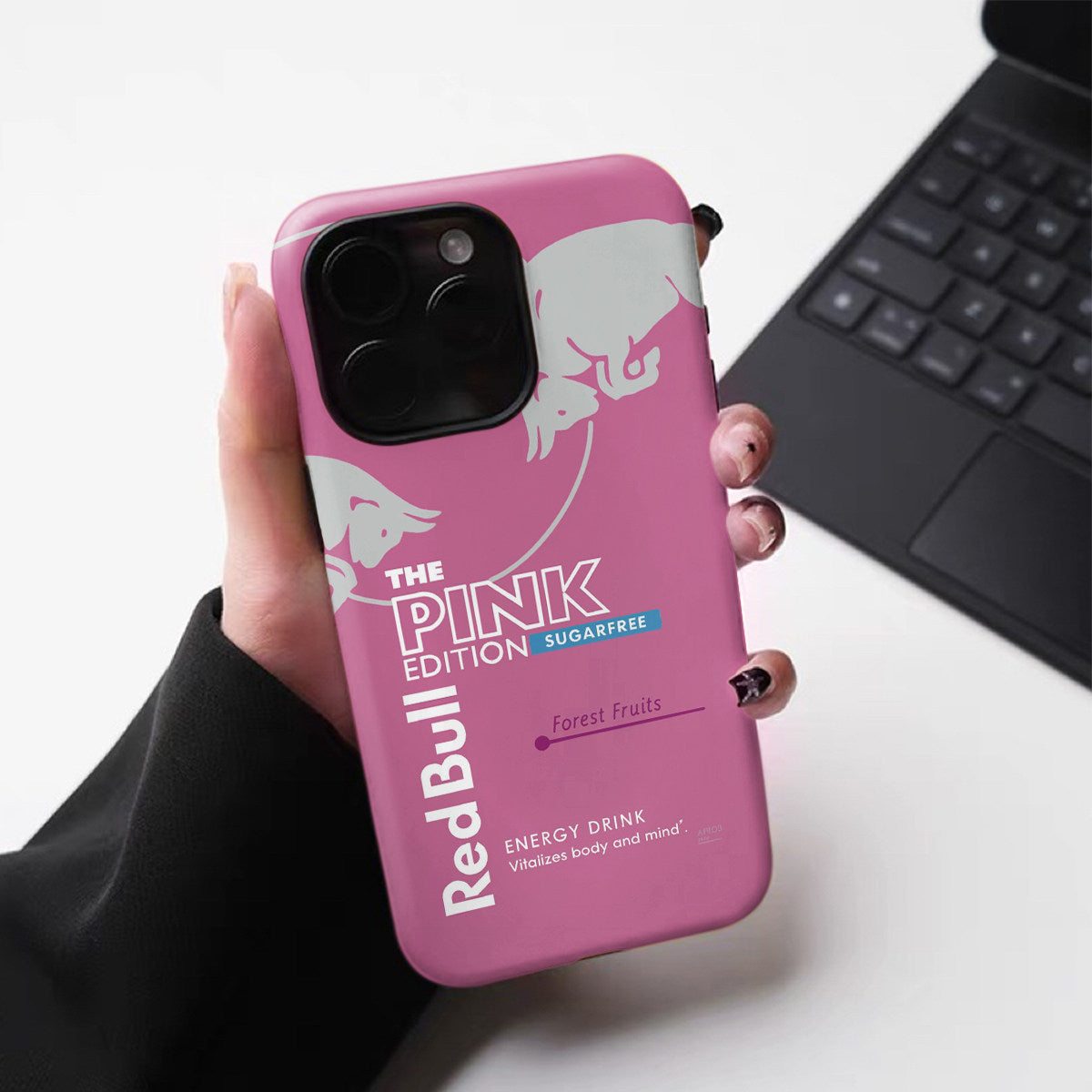 Tech&Guard Red Bull Print Phone Case for iPhone 15/16/17 Air