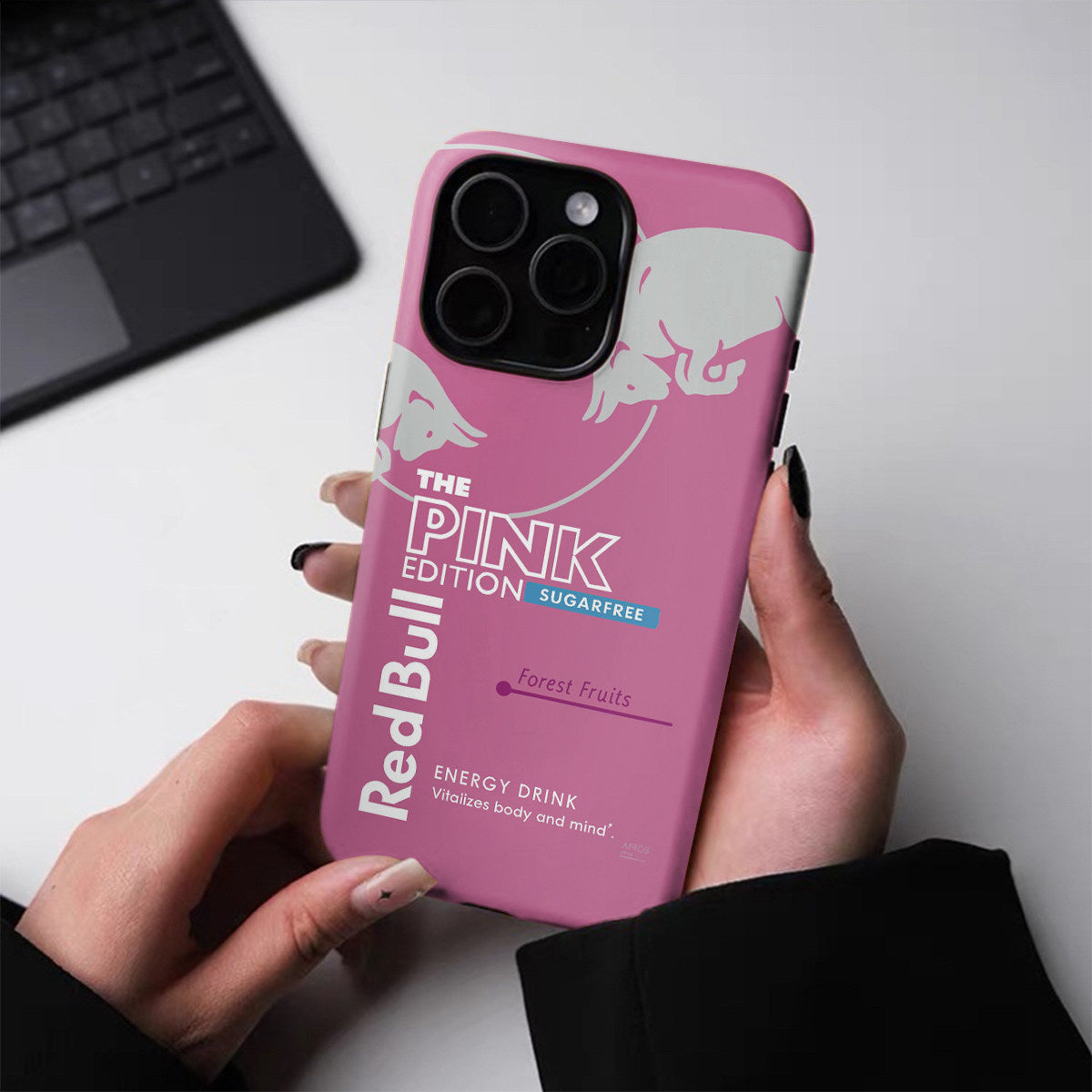 Tech&Guard Red Bull Print Phone Case for iPhone 15/16/17 Air