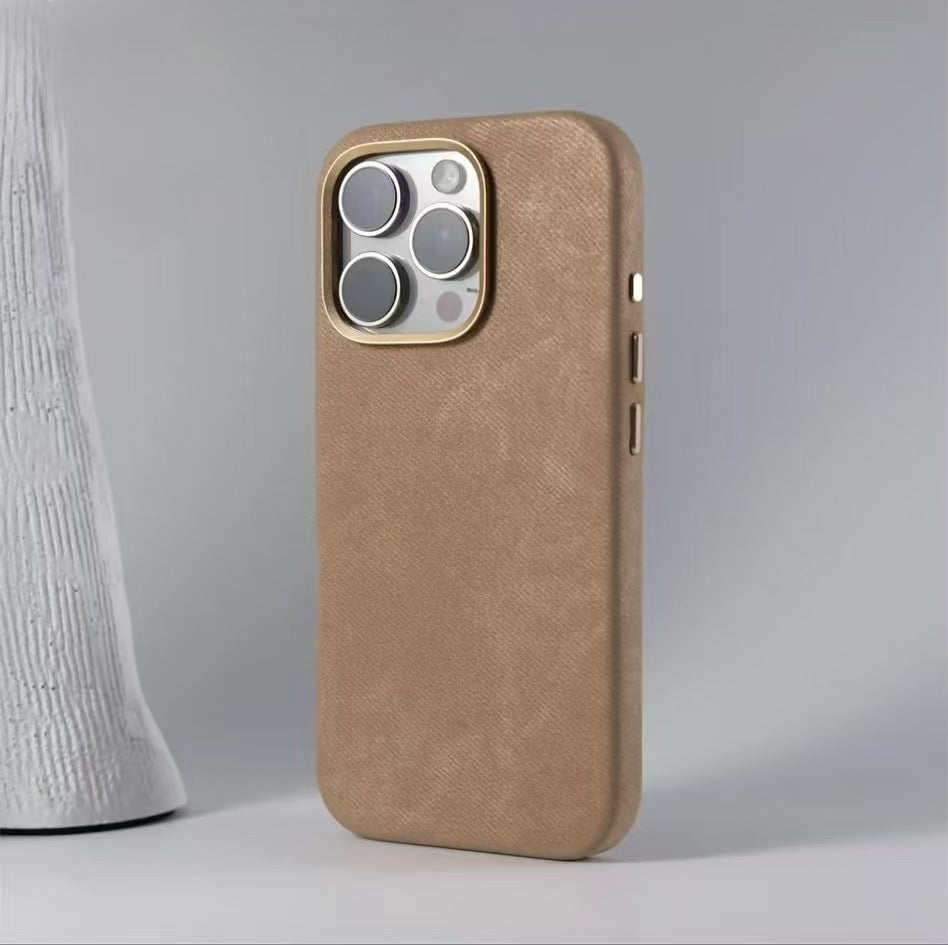 Tech&Guard Microfiber Magnetic Phone Case - Textured Leather Feel MagSafe Compatible