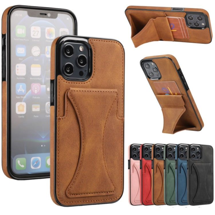 Tech&Guard Leather Wallet Case - Card Holder Kickstand for iPhone X/11/12/13