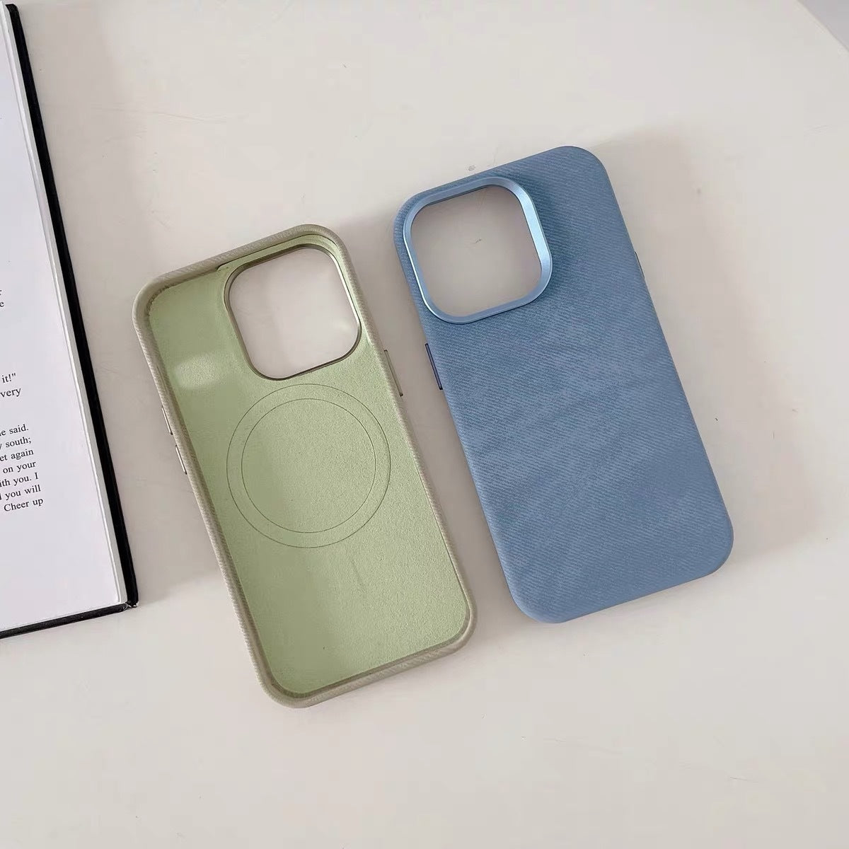 Tech&Guard Microfiber Magnetic Phone Case - Textured Leather Feel MagSafe Compatible
