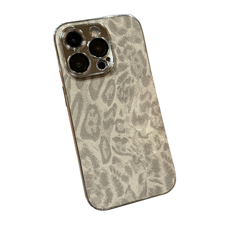 Tech&Guard Minimalist Leopard-Print Phone Case for iPhone 11/12/13/14/15/16/17