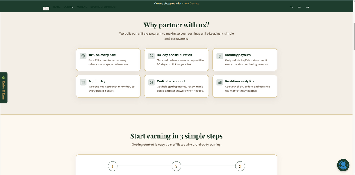 Shopify Affiliate Program Setup