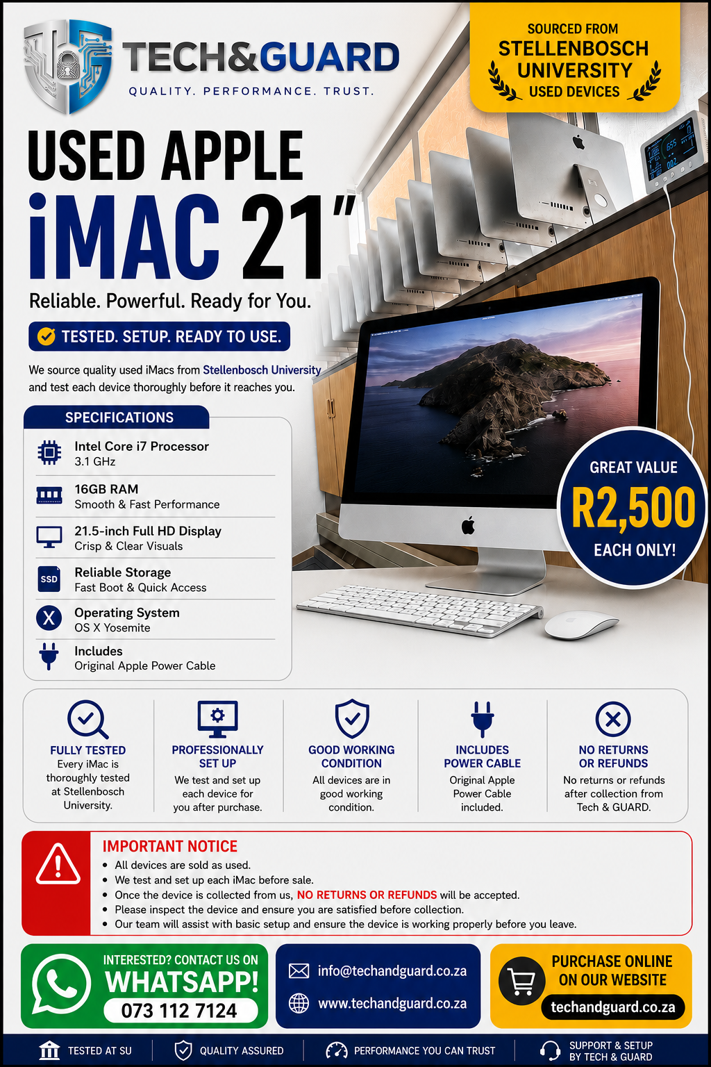 Used Apple iMac 21" — Stellenbosch University