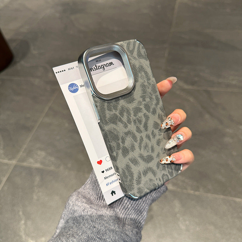 Tech&Guard Minimalist Leopard-Print Phone Case for iPhone 11/12/13/14/15/16/17