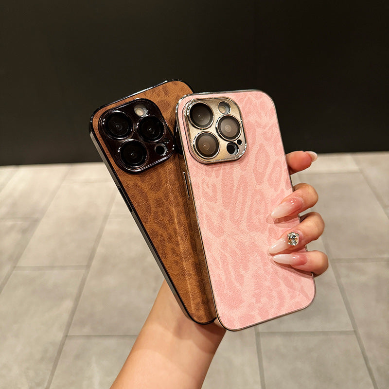 Tech&Guard Minimalist Leopard-Print Phone Case for iPhone 11/12/13/14/15/16/17