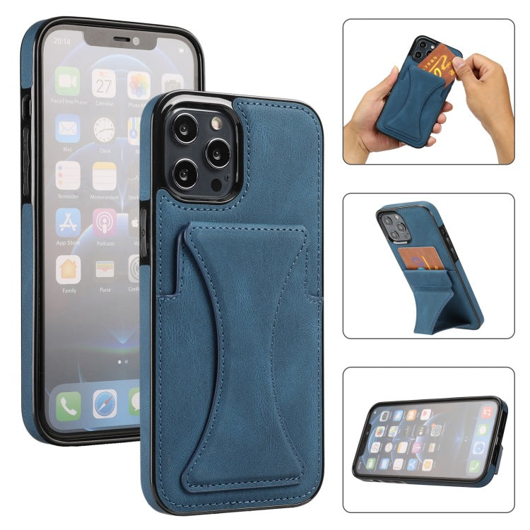 Tech&Guard Leather Wallet Case - Card Holder Kickstand for iPhone X/11/12/13
