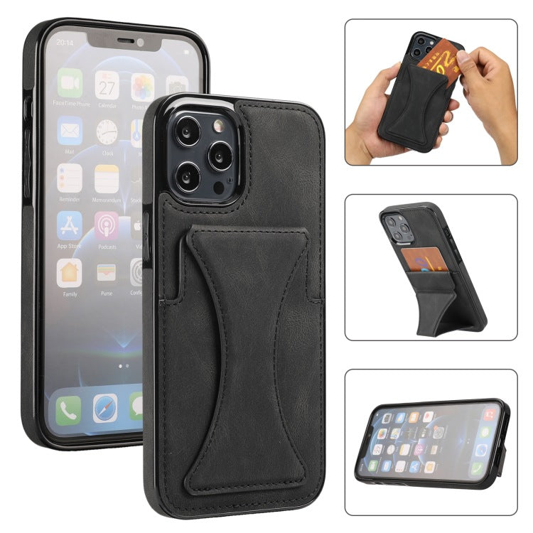 Tech&Guard Leather Wallet Case - Card Holder Kickstand for iPhone X/11/12/13