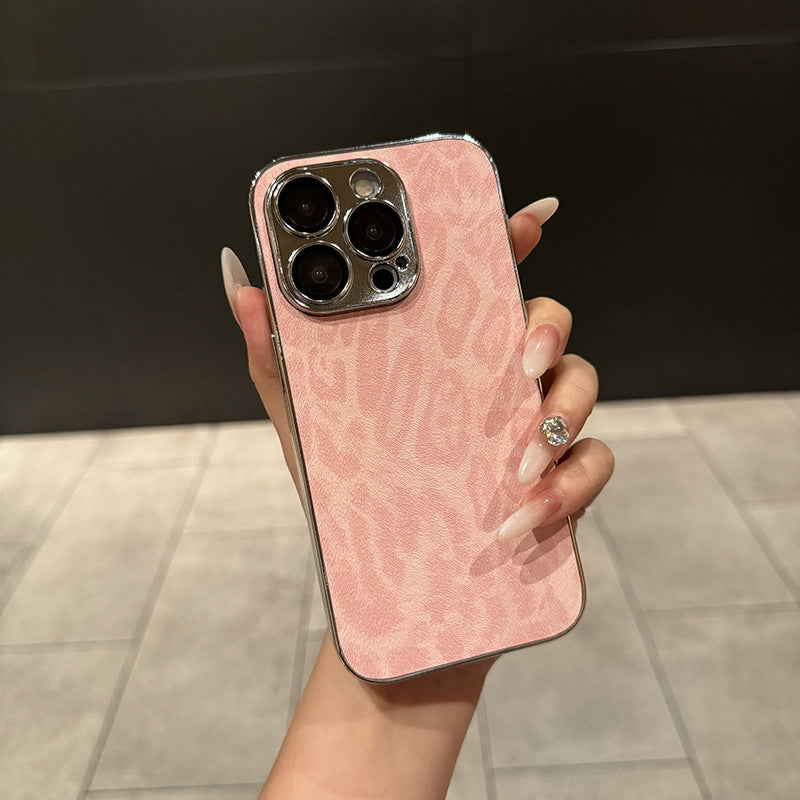 Tech&Guard Minimalist Leopard-Print Phone Case for iPhone 11/12/13/14/15/16/17