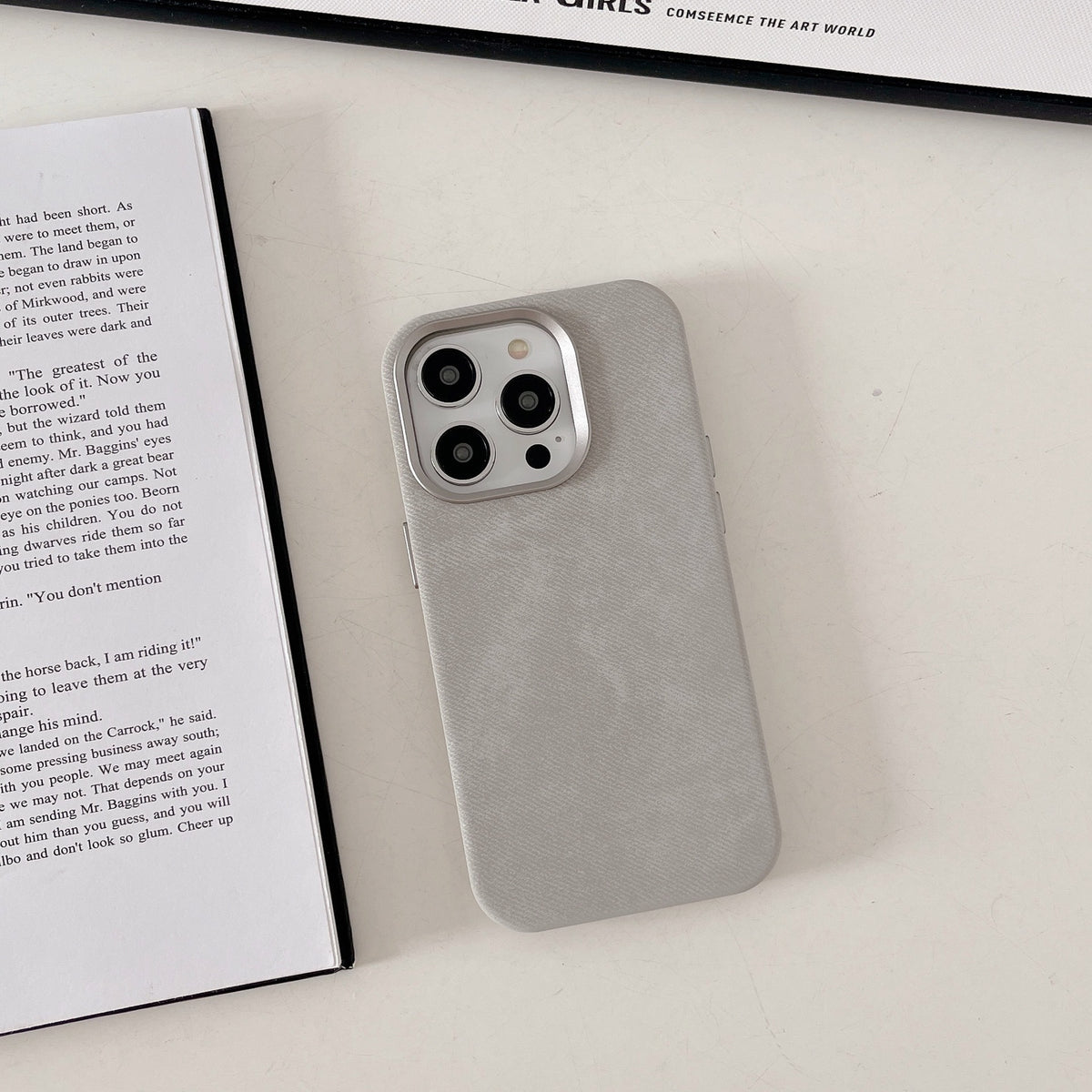 Tech&Guard Microfiber Magnetic Phone Case - Textured Leather Feel MagSafe Compatible