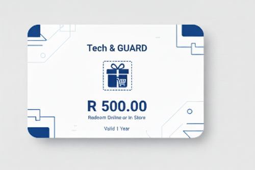 Gift card packaging with 'Campus Cool' branding on a white background